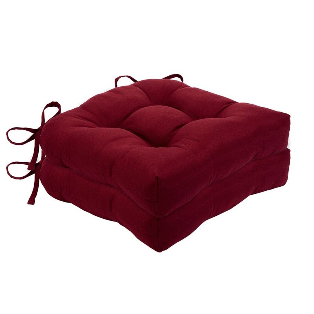 Achim Home Furnishing Chase Chair Pads Burgundy Solid Modern Kitchen Dining